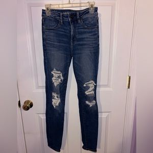 American Eagle Stretchy Skinny Jeans, Size 6 Long